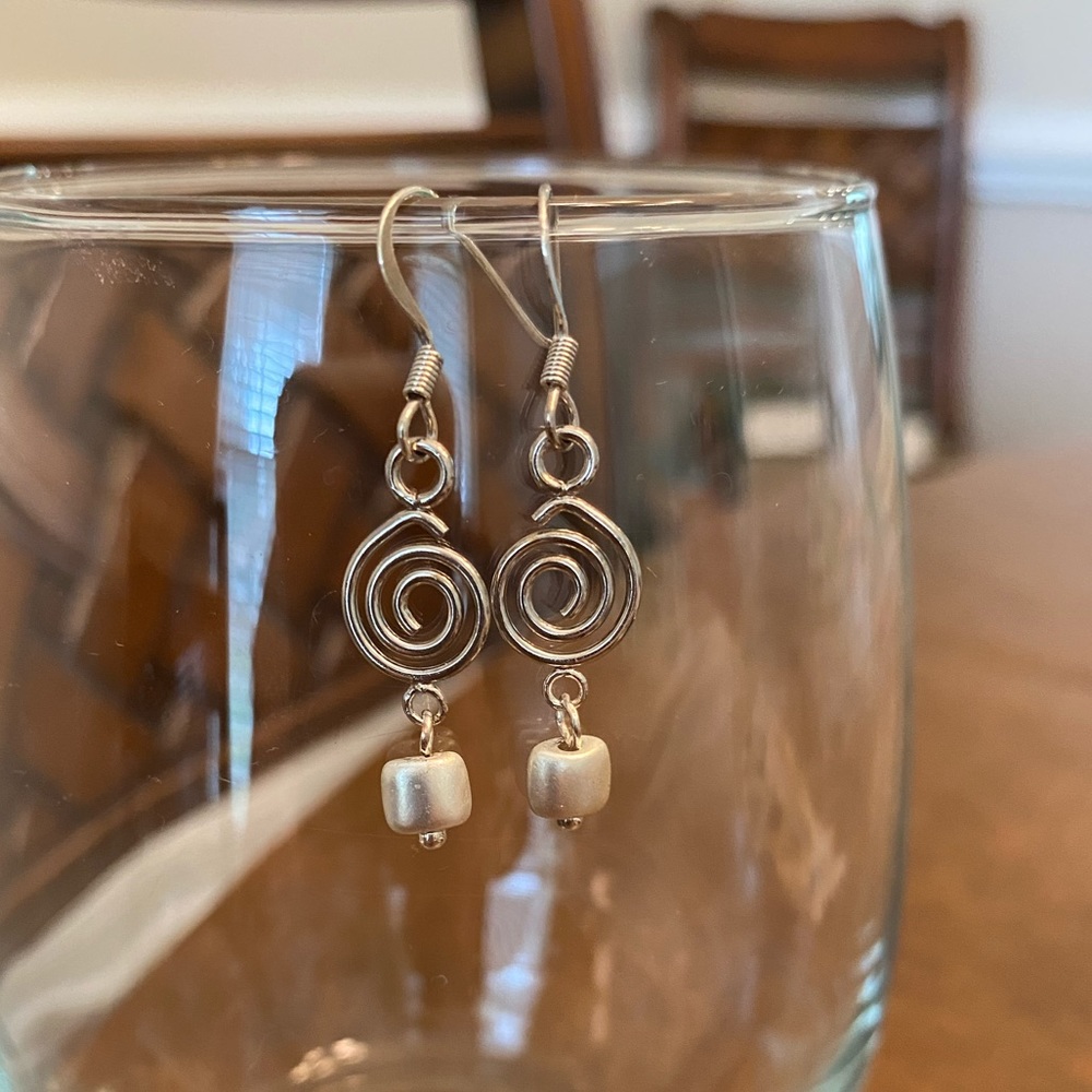 Silver Swirl Earrings